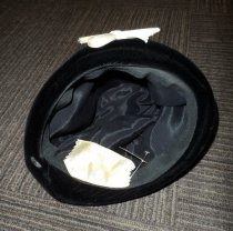 Black and White Velvet Hat